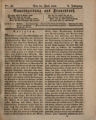 Bauern-Zeitung aus Frauendorf Dienstag 24. Juni 1828