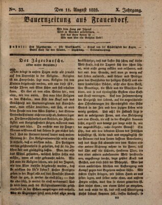 Bauern-Zeitung aus Frauendorf Montag 11. August 1828