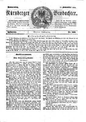 Nürnberger Beobachter Donnerstag 25. November 1852