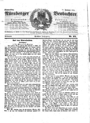 Nürnberger Beobachter Donnerstag 26. Januar 1854