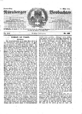 Nürnberger Beobachter Donnerstag 25. Mai 1854