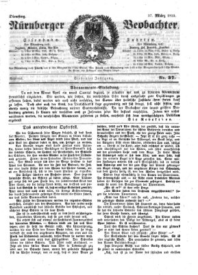 Nürnberger Beobachter Dienstag 27. März 1855