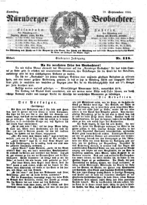 Nürnberger Beobachter Samstag 29. September 1855