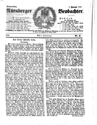 Nürnberger Beobachter Donnerstag 3. Januar 1856