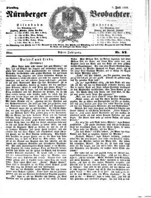 Nürnberger Beobachter Dienstag 8. Juli 1856
