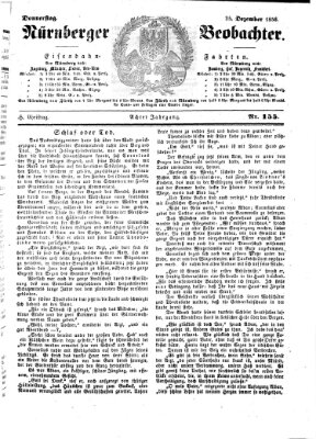 Nürnberger Beobachter Donnerstag 25. Dezember 1856