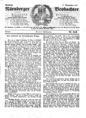 Nürnberger Beobachter Samstag 19. Dezember 1857