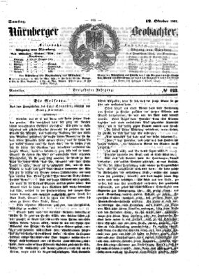 Nürnberger Beobachter Samstag 12. Oktober 1861