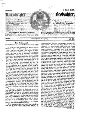 Nürnberger Beobachter Dienstag 1. April 1862