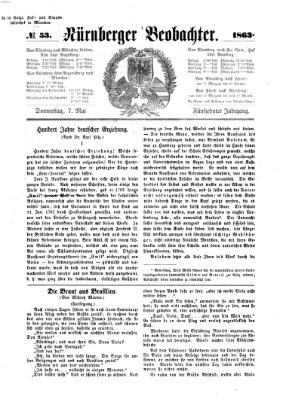 Nürnberger Beobachter Donnerstag 7. Mai 1863