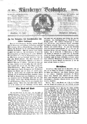 Nürnberger Beobachter Samstag 13. Juni 1863