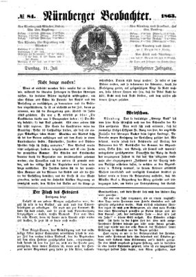 Nürnberger Beobachter Dienstag 21. Juli 1863