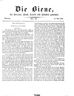 Die Biene (Würzburger Journal) Sonntag 13. April 1834
