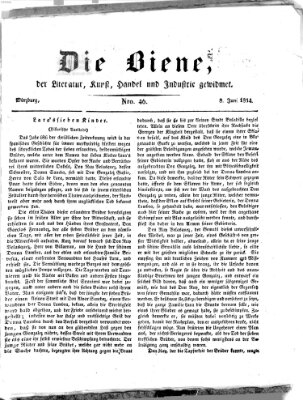 Die Biene (Würzburger Journal) Sonntag 8. Juni 1834