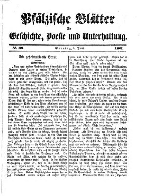 Pfälzische Blätter für Geschichte, Poesie und Unterhaltung (Zweibrücker Wochenblatt) Sonntag 9. Juni 1861