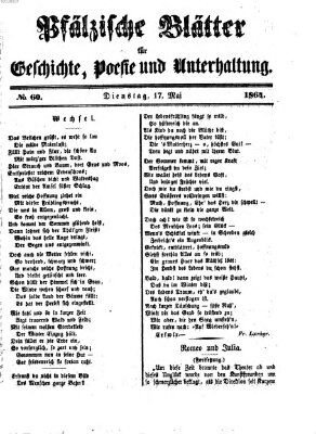Pfälzische Blätter für Geschichte, Poesie und Unterhaltung (Zweibrücker Wochenblatt) Dienstag 17. Mai 1864