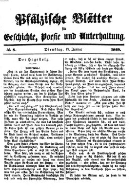 Pfälzische Blätter für Geschichte, Poesie und Unterhaltung (Zweibrücker Wochenblatt) Dienstag 19. Januar 1869