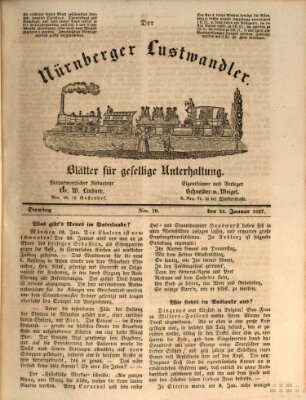 Süddeutsche Blätter für Leben, Wissenschaft und Kunst Dienstag 24. Januar 1837