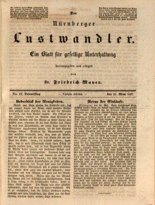 Süddeutsche Blätter für Leben, Wissenschaft und Kunst Donnerstag 25. Mai 1837