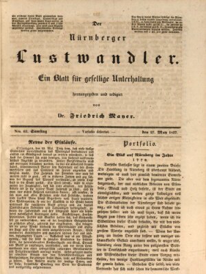 Süddeutsche Blätter für Leben, Wissenschaft und Kunst Samstag 27. Mai 1837