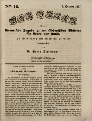 Süddeutsche Blätter für Leben, Wissenschaft und Kunst Samstag 7. Oktober 1837