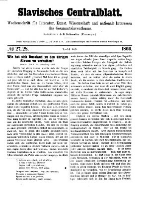 Slavisches Centralblatt (Centralblatt für slavische Literatur und Bibliographie) Sonntag 8. Juli 1866