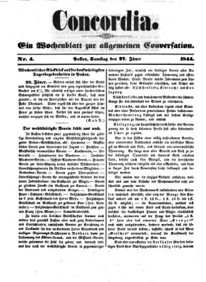 Concordia (Donau-Zeitung) Samstag 27. Januar 1844