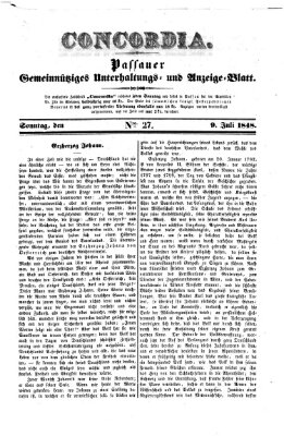 Concordia (Donau-Zeitung) Sonntag 9. Juli 1848