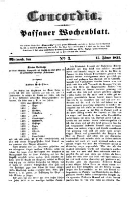 Concordia (Donau-Zeitung) Mittwoch 15. Januar 1851
