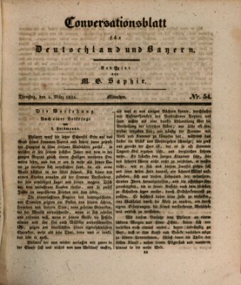 Münchener Conversations-Blatt (Bayer'scher Beobachter) Dienstag 4. März 1834