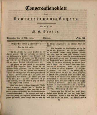 Münchener Conversations-Blatt (Bayer'scher Beobachter) Donnerstag 13. März 1834
