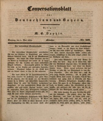 Münchener Conversations-Blatt (Bayer'scher Beobachter) Sonntag 4. Mai 1834
