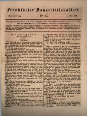 Frankfurter Konversationsblatt (Frankfurter Ober-Post-Amts-Zeitung) Donnerstag 4. März 1841