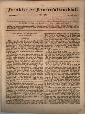 Frankfurter Konversationsblatt (Frankfurter Ober-Post-Amts-Zeitung) Freitag 4. Juni 1841