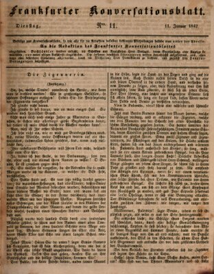 Frankfurter Konversationsblatt (Frankfurter Ober-Post-Amts-Zeitung) Dienstag 11. Januar 1842