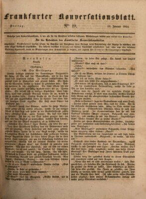 Frankfurter Konversationsblatt (Frankfurter Ober-Post-Amts-Zeitung) Freitag 19. Januar 1844
