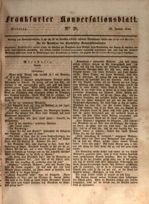 Frankfurter Konversationsblatt (Frankfurter Ober-Post-Amts-Zeitung) Sonntag 28. Januar 1844