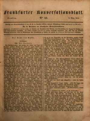 Frankfurter Konversationsblatt (Frankfurter Ober-Post-Amts-Zeitung) Samstag 9. März 1844