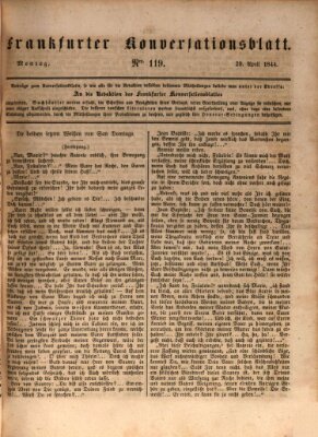 Frankfurter Konversationsblatt (Frankfurter Ober-Post-Amts-Zeitung) Montag 29. April 1844