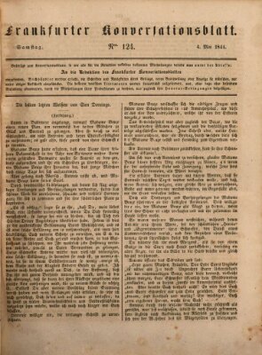 Frankfurter Konversationsblatt (Frankfurter Ober-Post-Amts-Zeitung) Samstag 4. Mai 1844