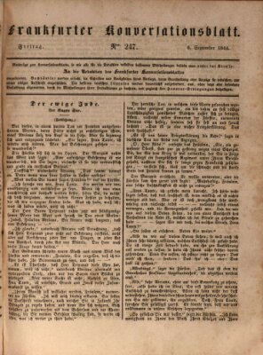 Frankfurter Konversationsblatt (Frankfurter Ober-Post-Amts-Zeitung) Freitag 6. September 1844