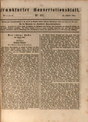 Frankfurter Konversationsblatt (Frankfurter Ober-Post-Amts-Zeitung) Mittwoch 16. Oktober 1844