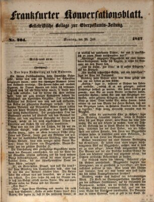 Frankfurter Konversationsblatt (Frankfurter Ober-Post-Amts-Zeitung) Montag 26. Juli 1847