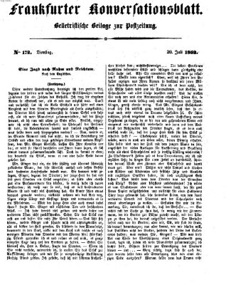 Frankfurter Konversationsblatt (Frankfurter Ober-Post-Amts-Zeitung) Dienstag 20. Juli 1852