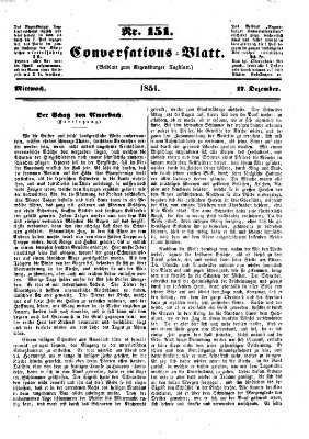 Regensburger Conversations-Blatt (Regensburger Tagblatt) Mittwoch 17. Dezember 1851