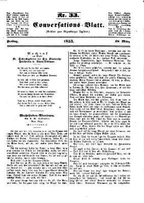 Regensburger Conversations-Blatt (Regensburger Tagblatt) Freitag 18. März 1853