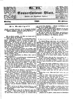 Regensburger Conversations-Blatt (Regensburger Tagblatt) Sonntag 24. Februar 1856