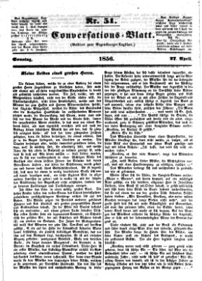 Regensburger Conversations-Blatt (Regensburger Tagblatt) Sonntag 27. April 1856