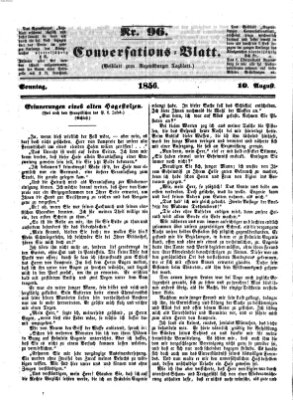 Regensburger Conversations-Blatt (Regensburger Tagblatt) Sonntag 10. August 1856