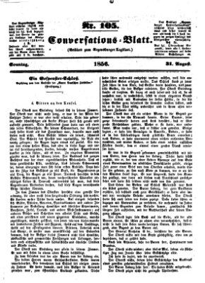 Regensburger Conversations-Blatt (Regensburger Tagblatt) Sonntag 31. August 1856